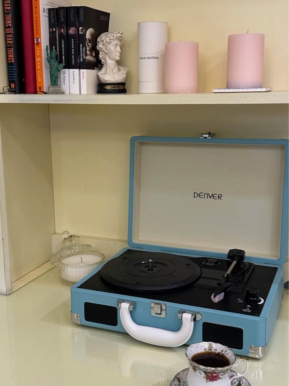 Portable Turntable Record Player – Blue